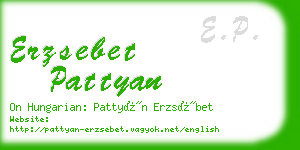 erzsebet pattyan business card